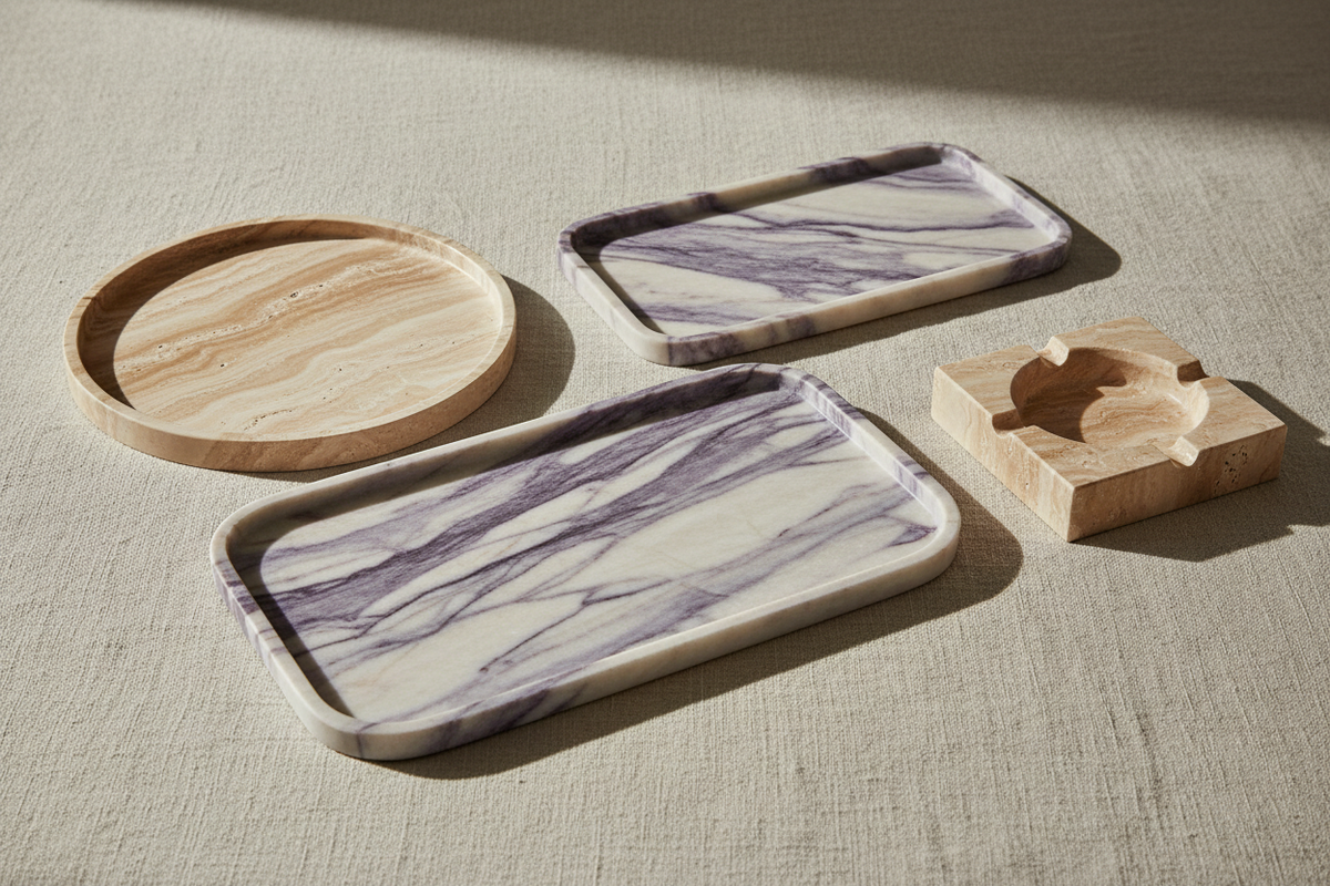 Natural Stone Accessories | Marble & Travertine Decor