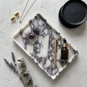 Calacatta Viola Marble Tray – Luxury Natural Stone Decorative Tray