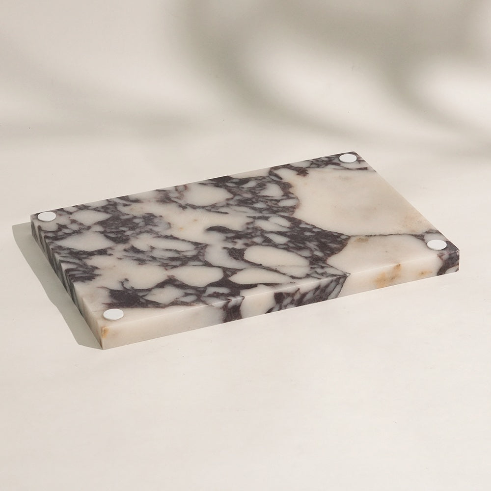 Calacatta Viola Marble Tray – Luxury Natural Stone Decorative Tray